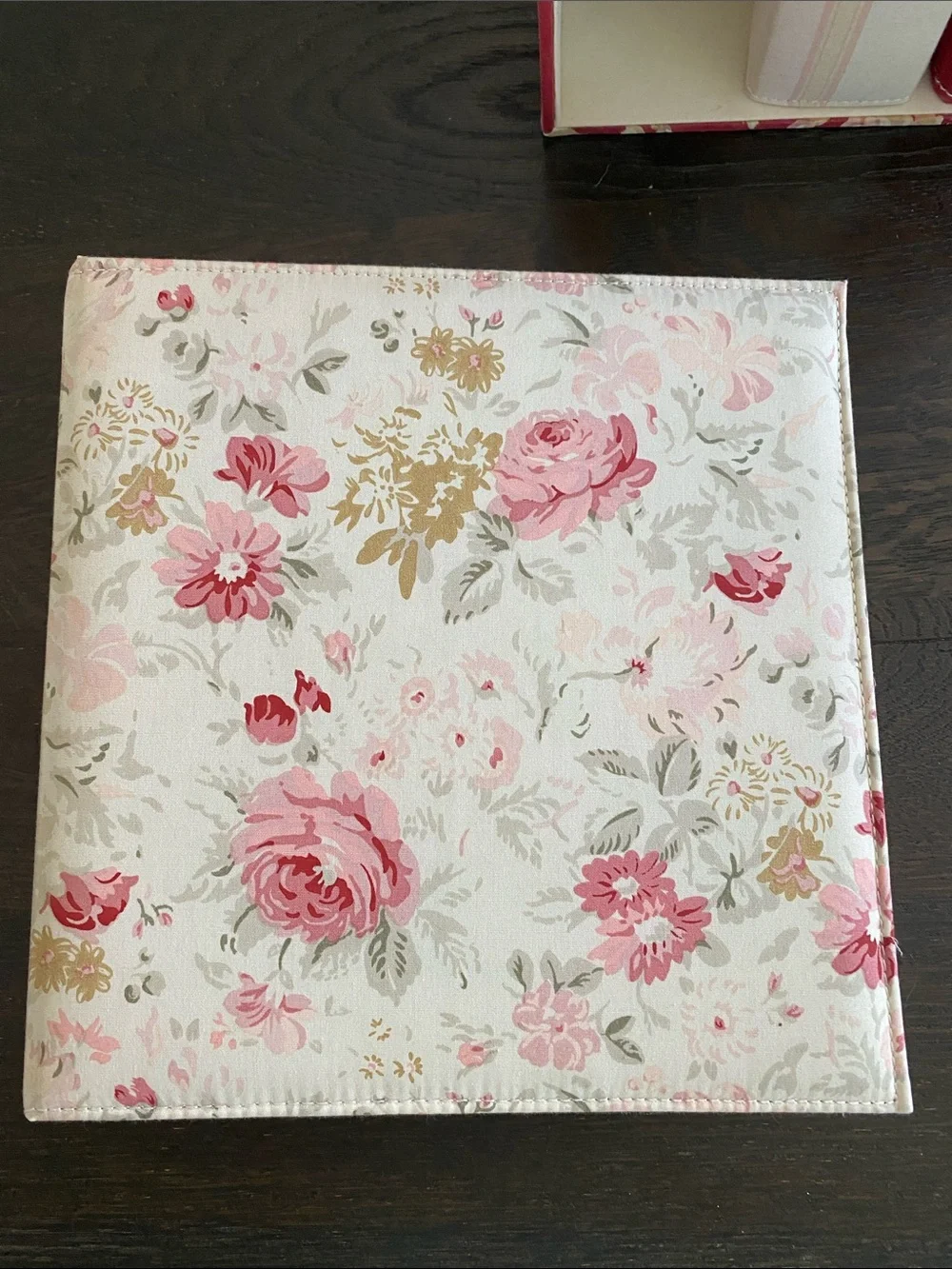 Pottery Barn Floral Fabric Decorative photo Binders -Set of 3)